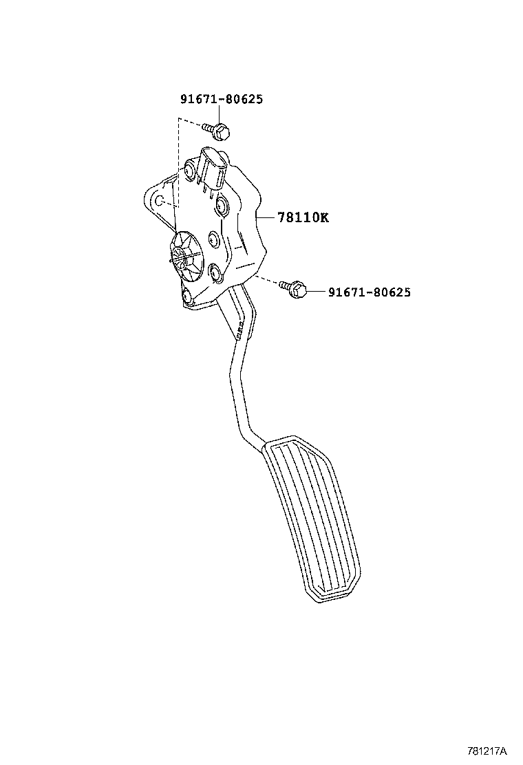 78110-02030 SENSOR ASSY, ACCELERATOR PEDAL product image