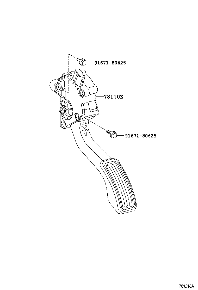 78110-02030 SENSOR ASSY, ACCELERATOR PEDAL product image