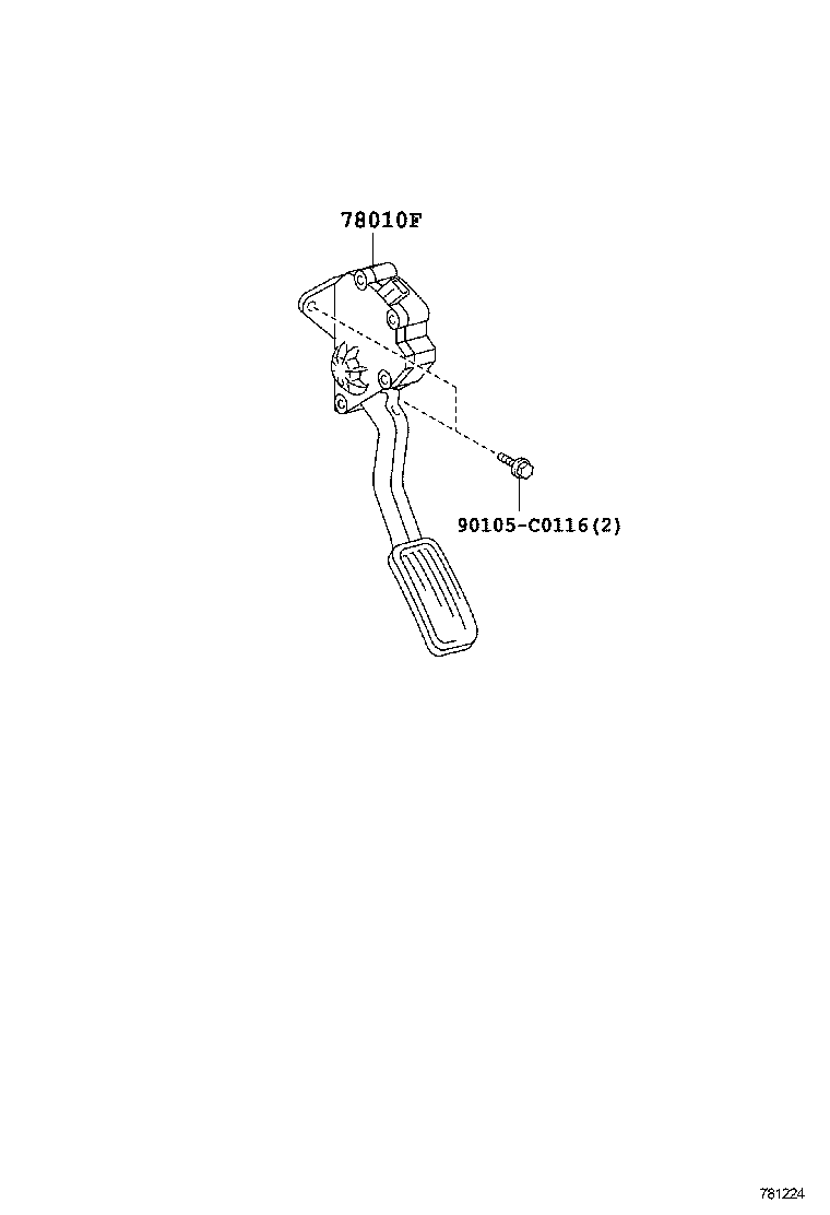 78110-0D061 PEDAL ASSY, ACCELERATOR product image