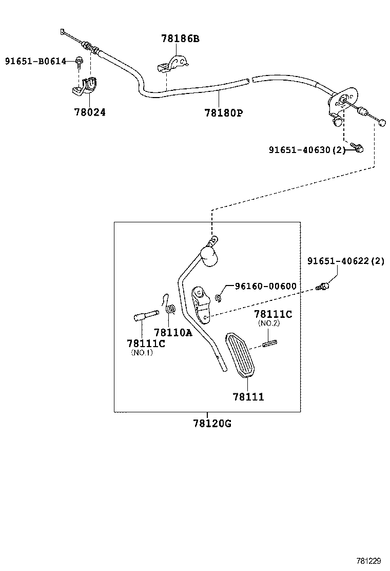 78110-02040 SENSOR ASSY, ACCELERATOR PEDAL product image