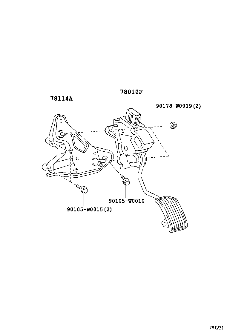 78183-0H050 CLAMP, ACCELERATOR CONTROL CABLE product image