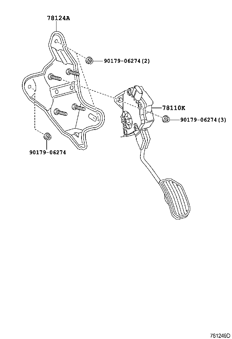 78110-48060 SENSOR ASSY, ACCELERATOR PEDAL product image