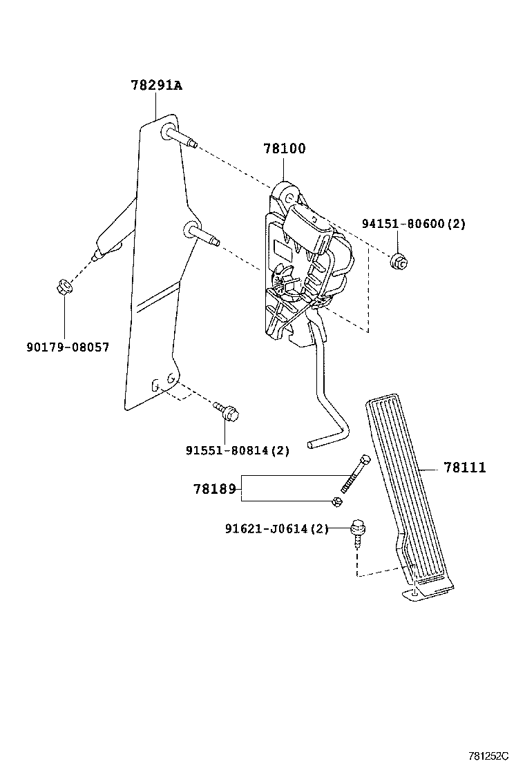78150-37482 WIRE ASSY, ACCELERATOR FLEXIBLE product image