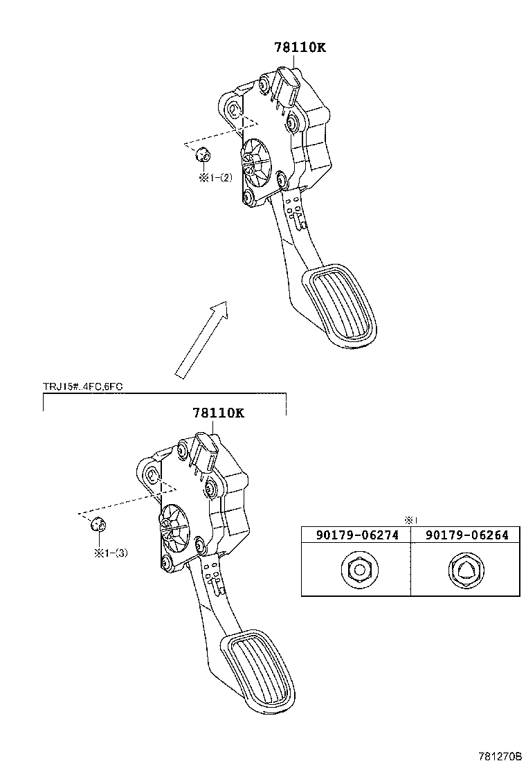 78110-60041 SENSOR ASSY, ACCELERATOR PEDAL product image