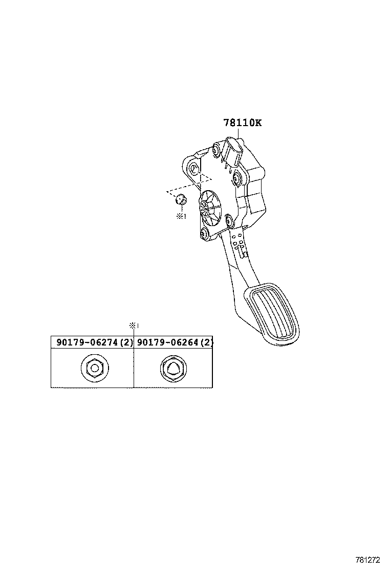 78110-60031 SENSOR ASSY, ACCELERATOR PEDAL product image