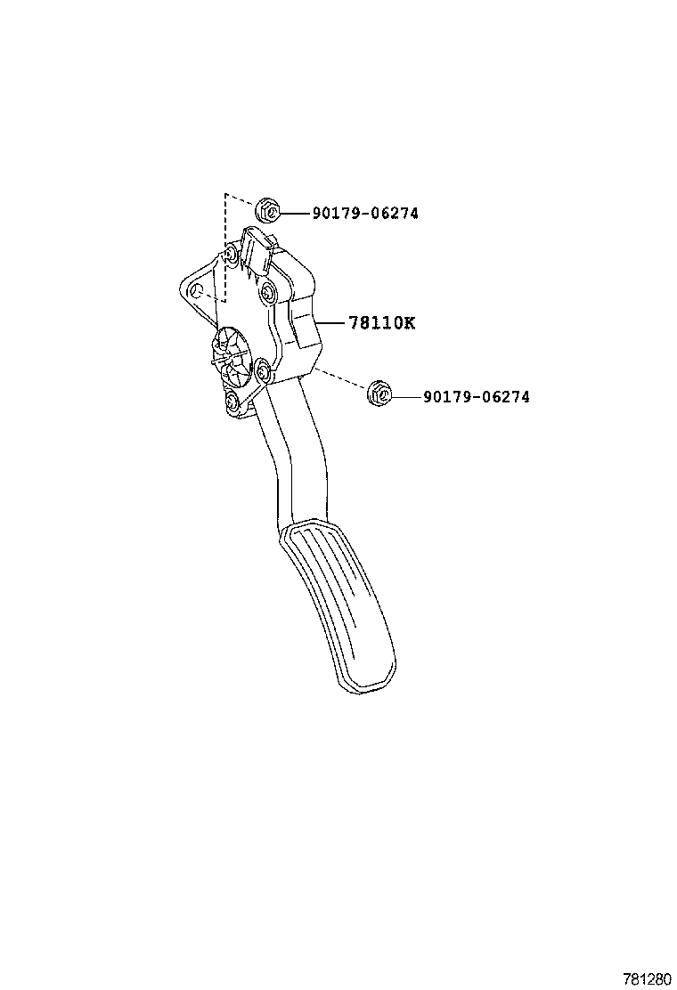 78110-35010 SENSOR ASSY, ACCELERATOR PEDAL product image