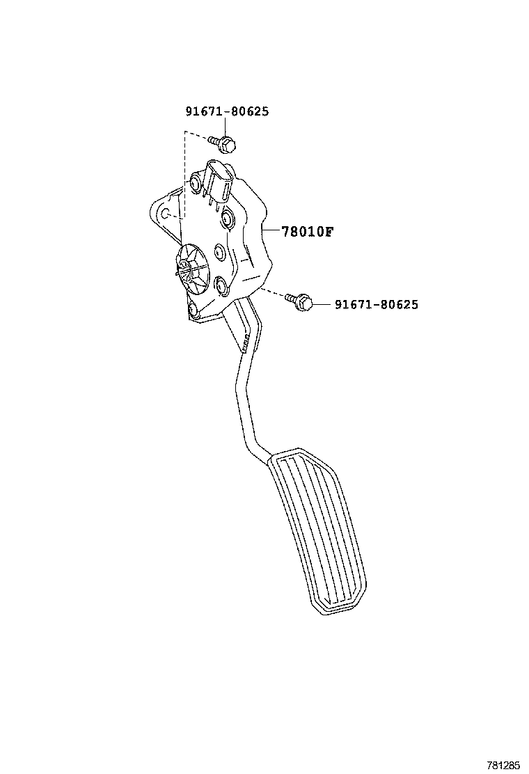 78110-68020 PEDAL ASSY, ACCELERATOR product image