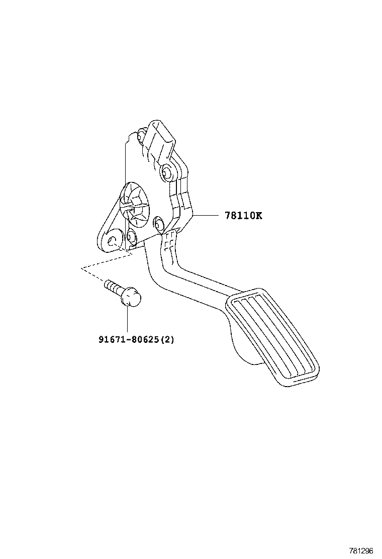 78110-74040 SENSOR ASSY, ACCELERATOR PEDAL product image