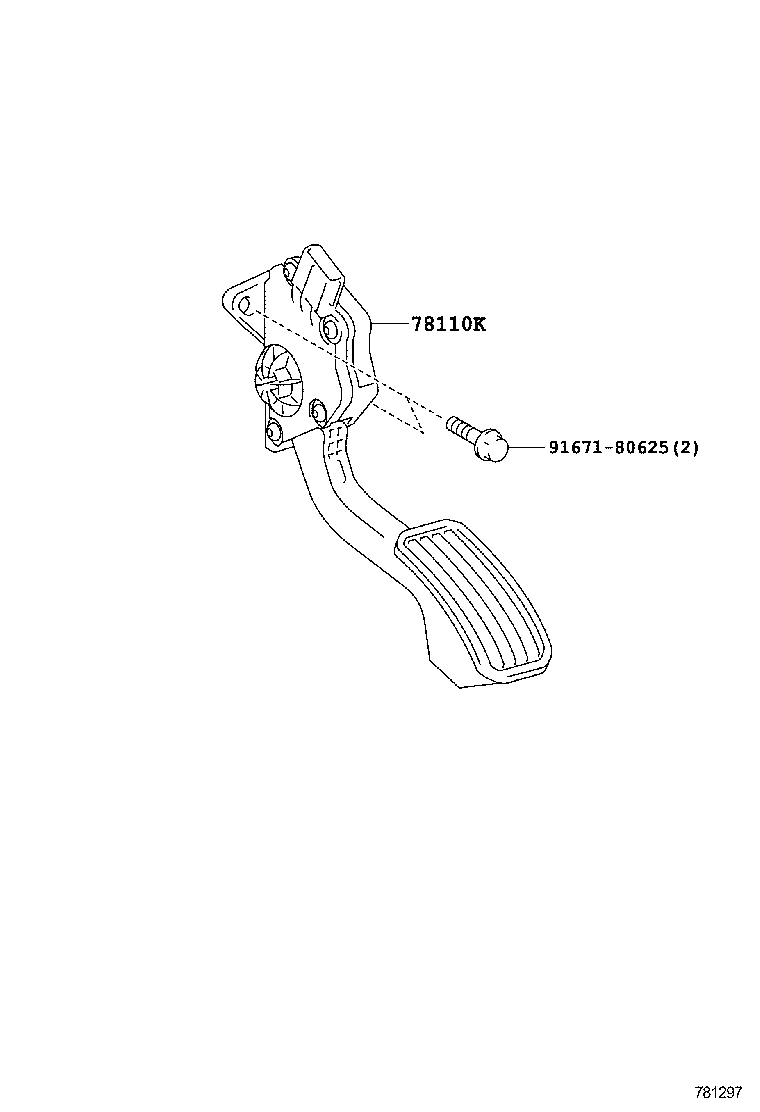 78110-21030 SENSOR ASSY, ACCELERATOR PEDAL product image