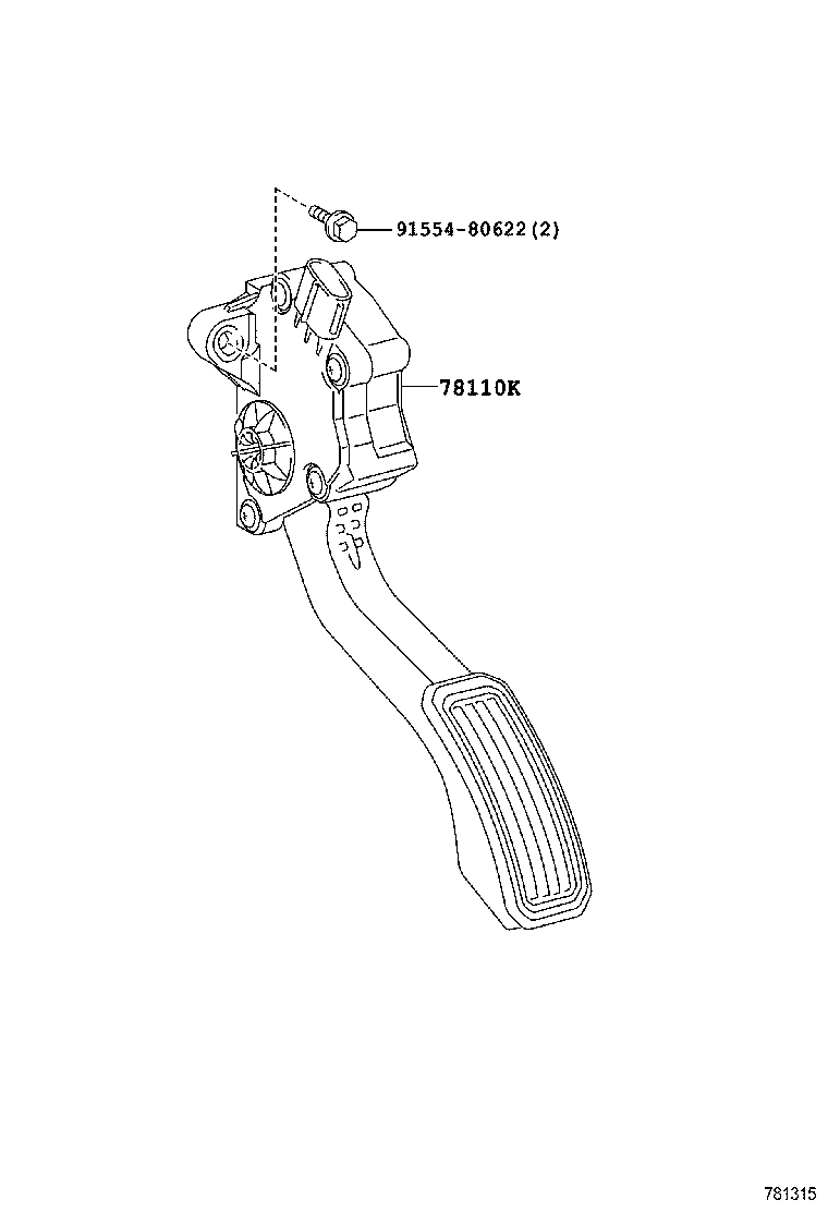 78110-47100 SENSOR ASSY, ACCELERATOR PEDAL product image