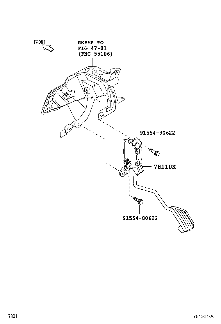 78110-B2082 SENSOR ASSY, ACCELERATOR PEDAL product image