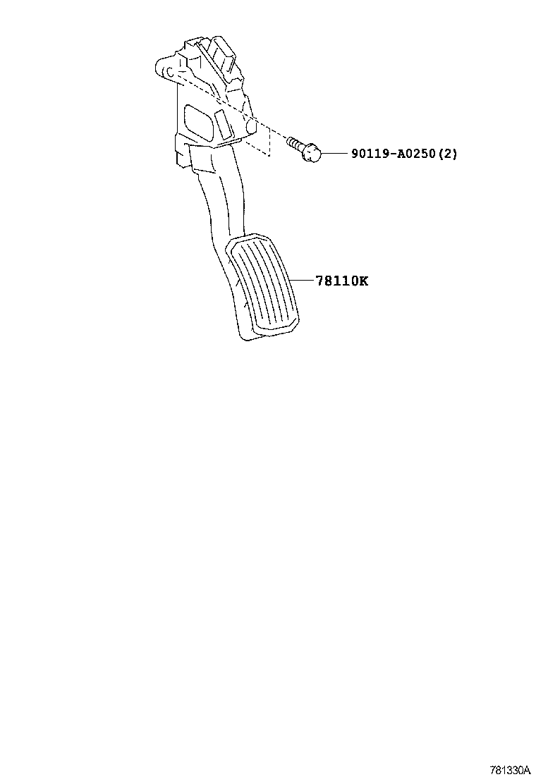 Toyota 78110-06040 SENSOR ASSY, ACCELERATOR PEDAL