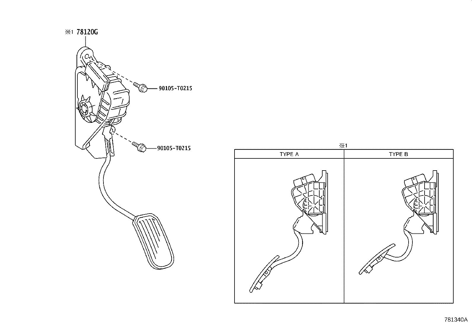 Toyota 78120-0K020 ROD ASSY, ACCELERATOR PEDAL