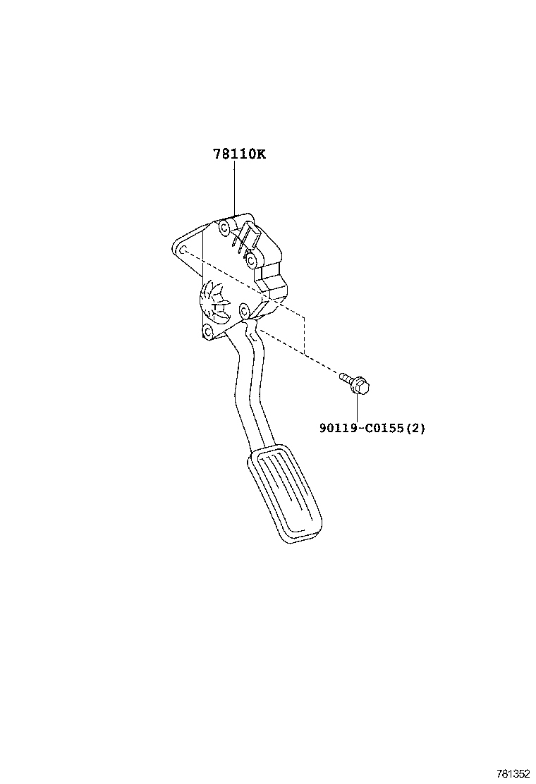 78110-06082 SENSOR ASSY, ACCELERATOR PEDAL product image