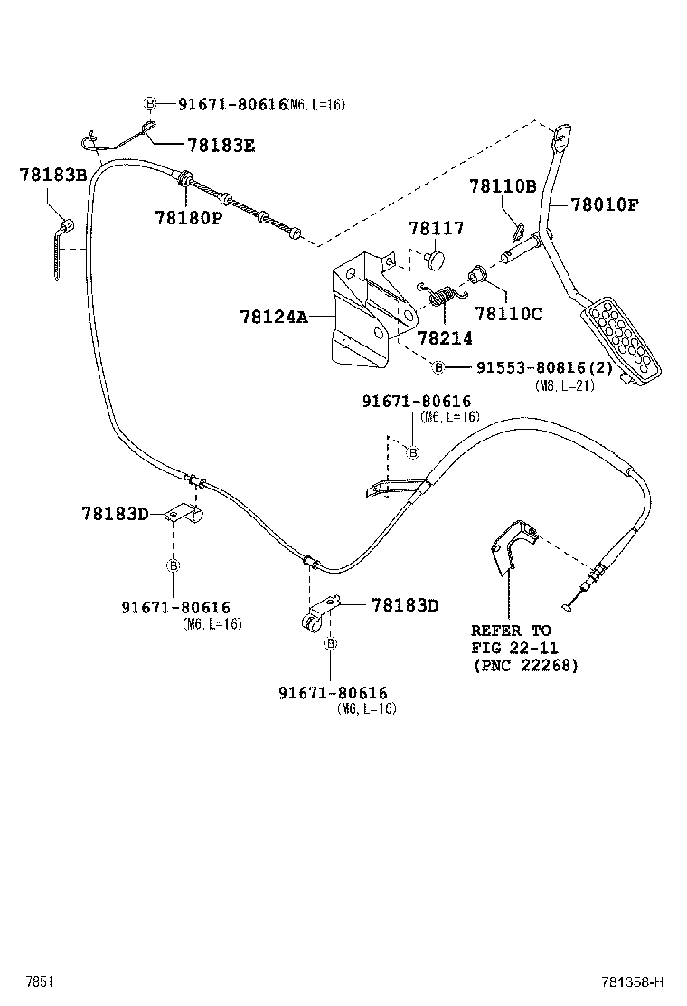 78183-B5010 CLAMP, ACCELERATOR CONTROL CABLE product image