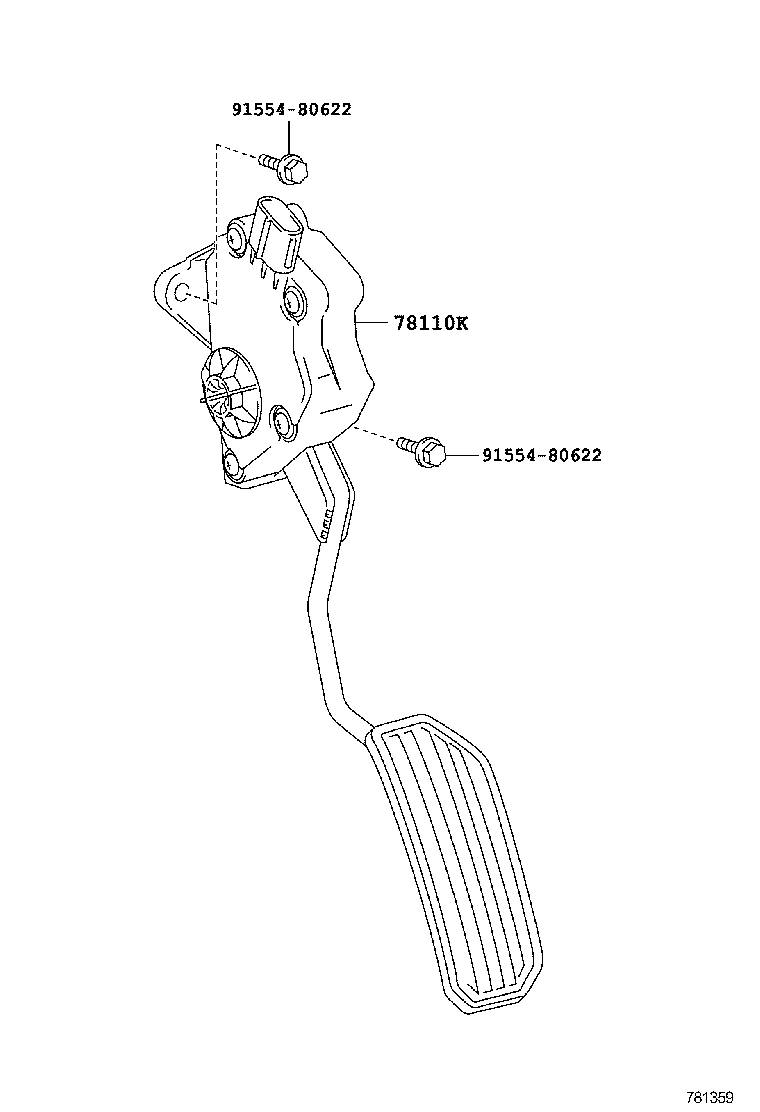78110-47012 SENSOR ASSY, ACCELERATOR PEDAL product image