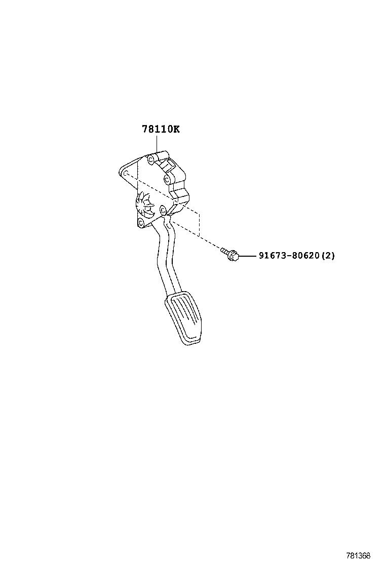 78110-52200 SENSOR ASSY, ACCELERATOR PEDAL product image