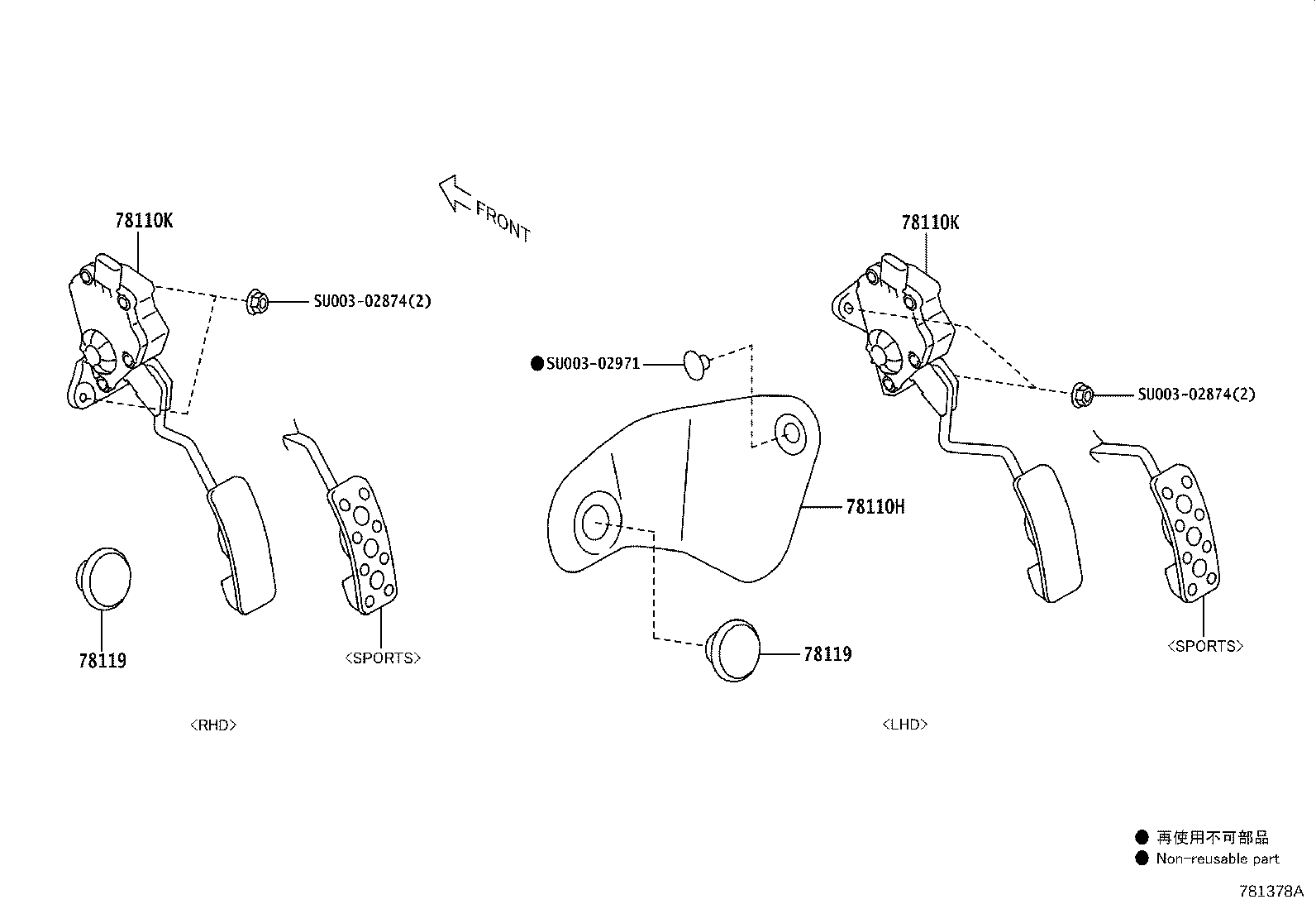 SU003-05901 SENSOR ASSY, ACCELERATOR PEDAL product image