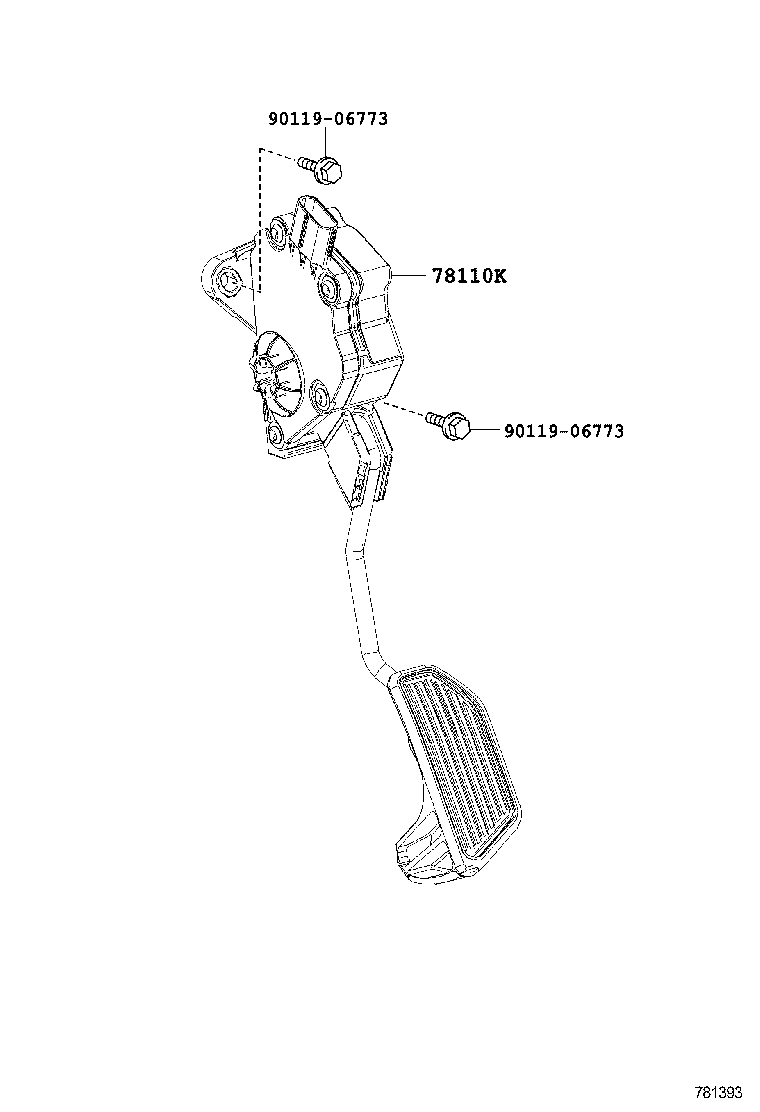 78110-12080 SENSOR ASSY, ACCELERATOR PEDAL product image