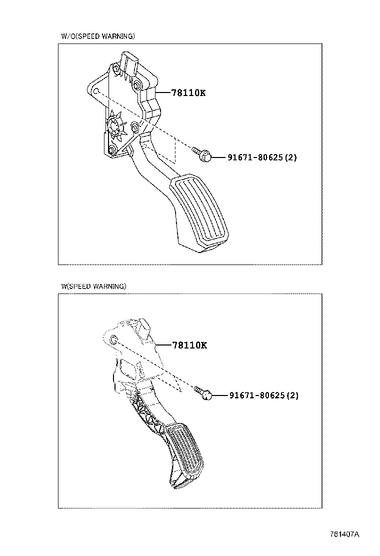 78110-42050 SENSOR ASSY, ACCELERATOR PEDAL product image