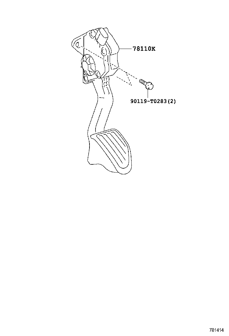 78114-0D080 BRACKET, ACCELERATOR PEDAL SUPPORT product image