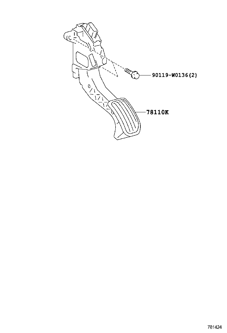 78110-0W040 SENSOR ASSY, ACCELERATOR PEDAL product image