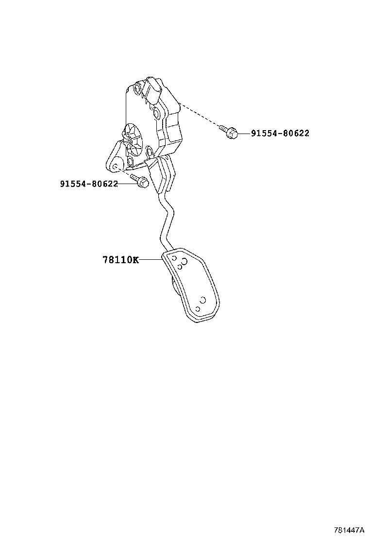 78110-WY140 SENSOR ASSY, ACCELERATOR PEDAL product image