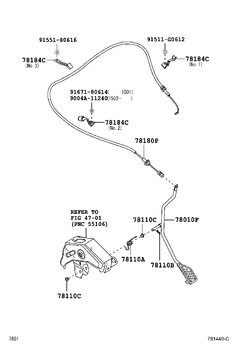 78110-BZ070 SENSOR ASSY, ACCELERATOR PEDAL product image
