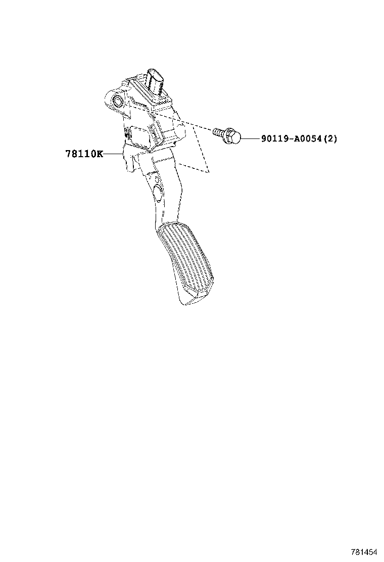 78110-06070 SENSOR ASSY, ACCELERATOR PEDAL product image