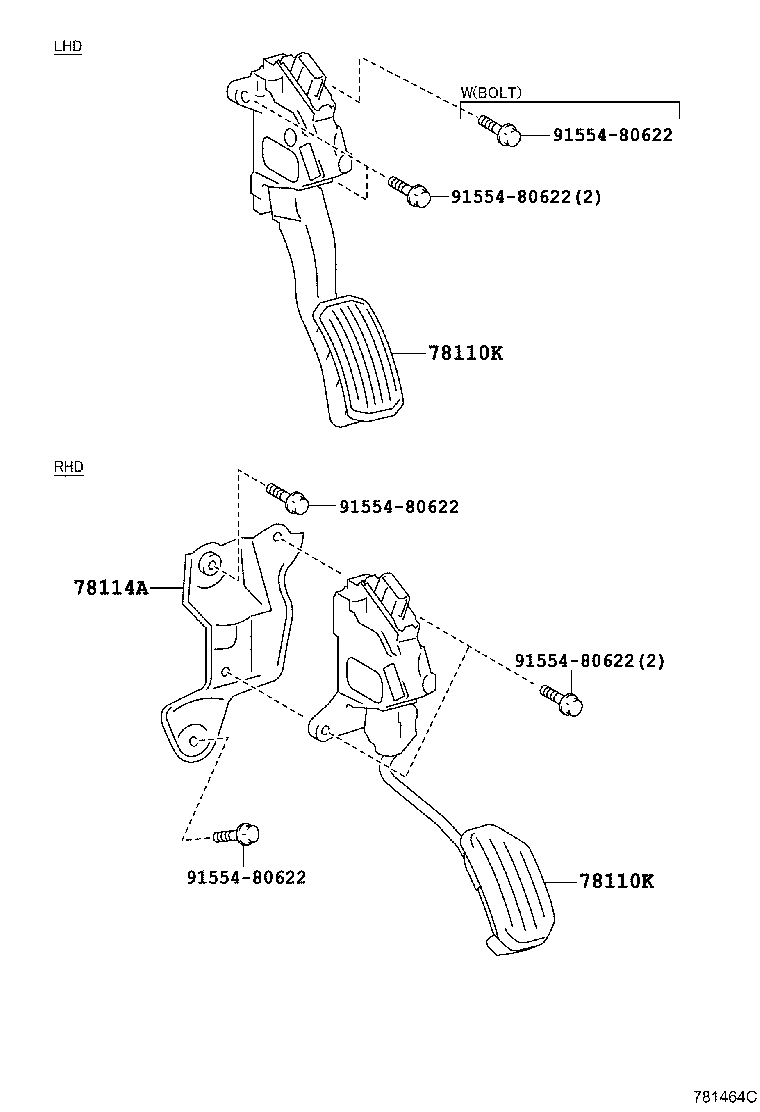 78110-0D040 SENSOR ASSY, ACCELERATOR PEDAL product image