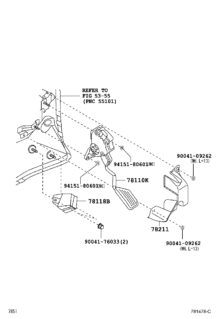 78110-B5010 SENSOR ASSY, ACCELERATOR PEDAL product image