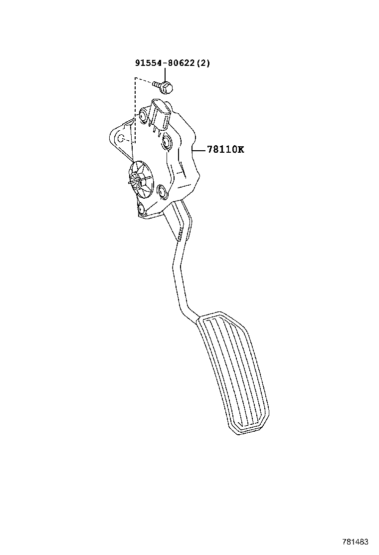 78110-47100 SENSOR ASSY, ACCELERATOR PEDAL product image