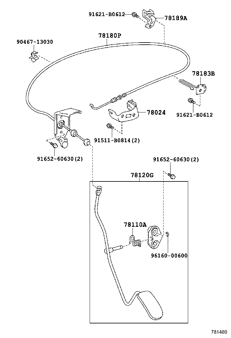 78113-42010 COVER, AUTO DRIVE ACCELERATOR LINK product image