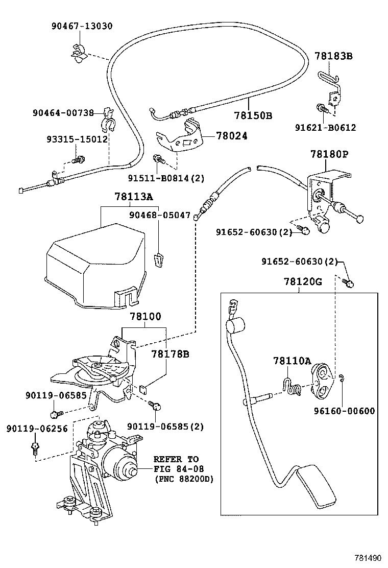 78113-42010 COVER, AUTO DRIVE ACCELERATOR LINK product image