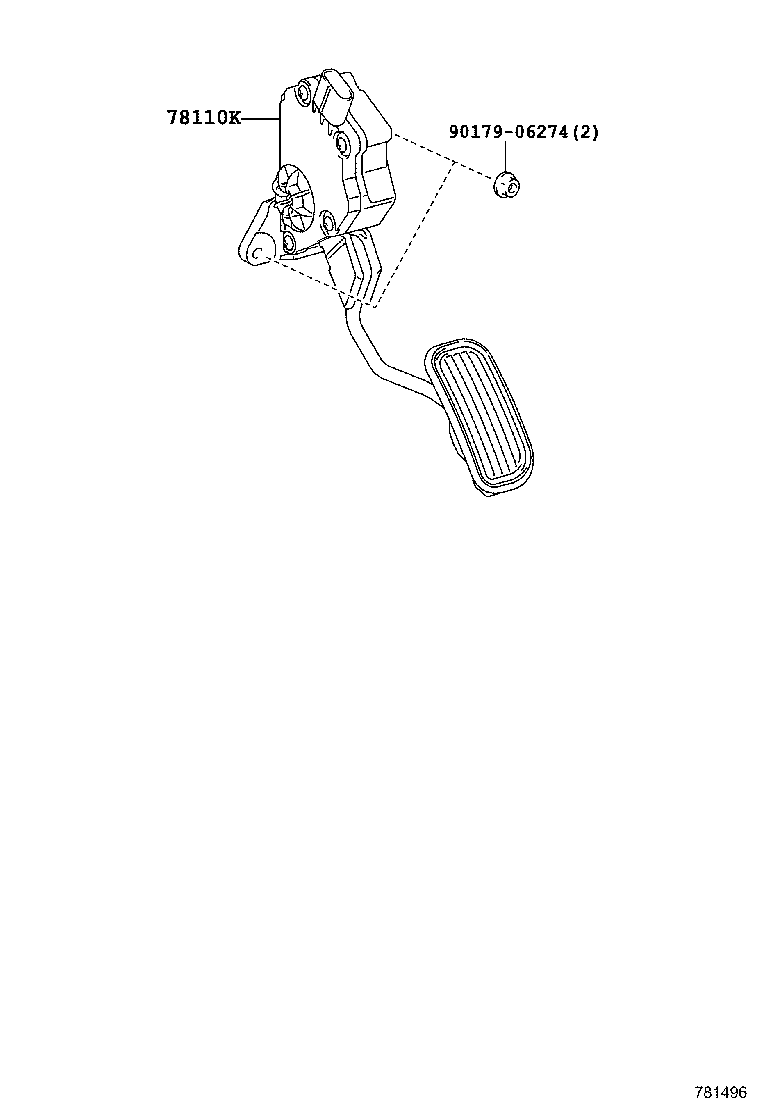 78110-58050 SENSOR ASSY, ACCELERATOR PEDAL product image