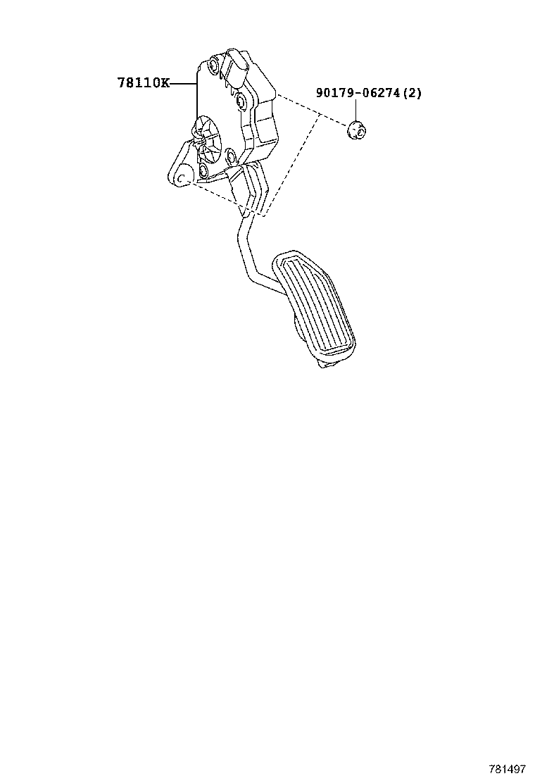 78110-58050 SENSOR ASSY, ACCELERATOR PEDAL product image