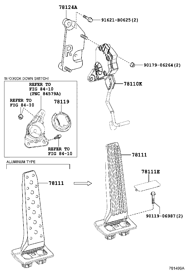 78110-53140 SENSOR ASSY, ACCELERATOR PEDAL product image