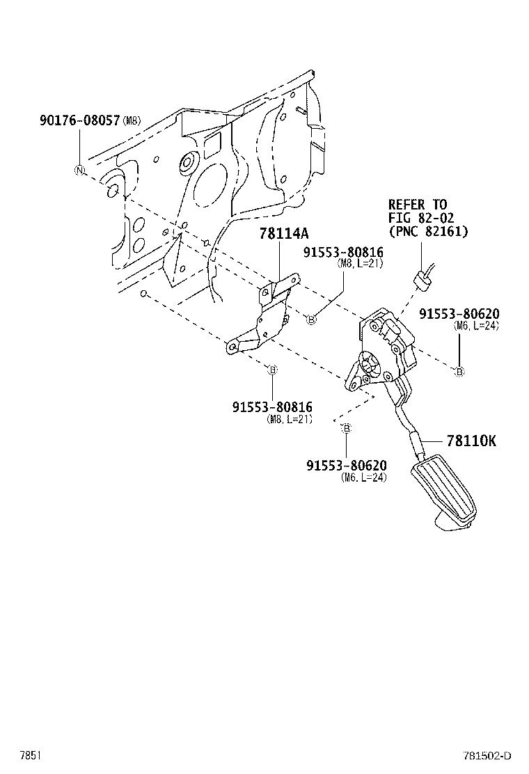 78183-B5010 CLAMP, ACCELERATOR CONTROL CABLE product image