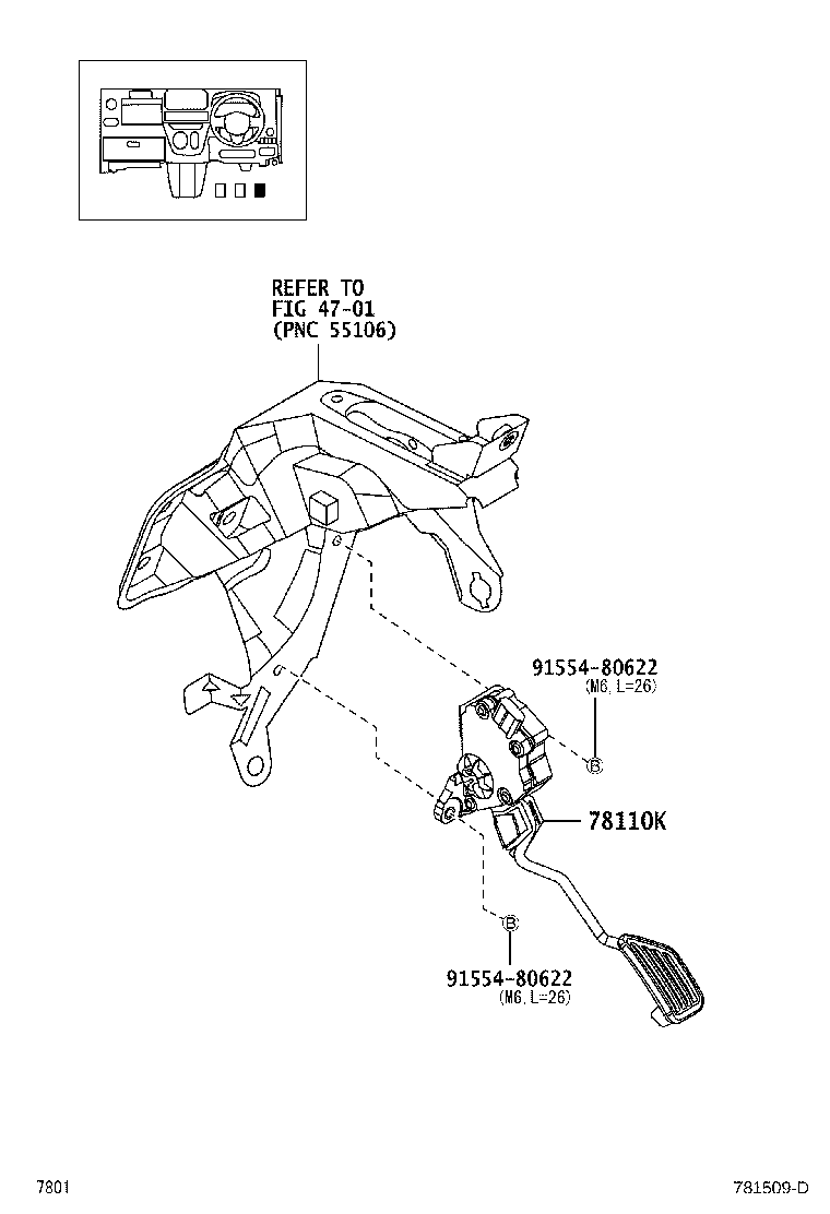 78110-B2111 SENSOR ASSY, ACCELERATOR PEDAL product image