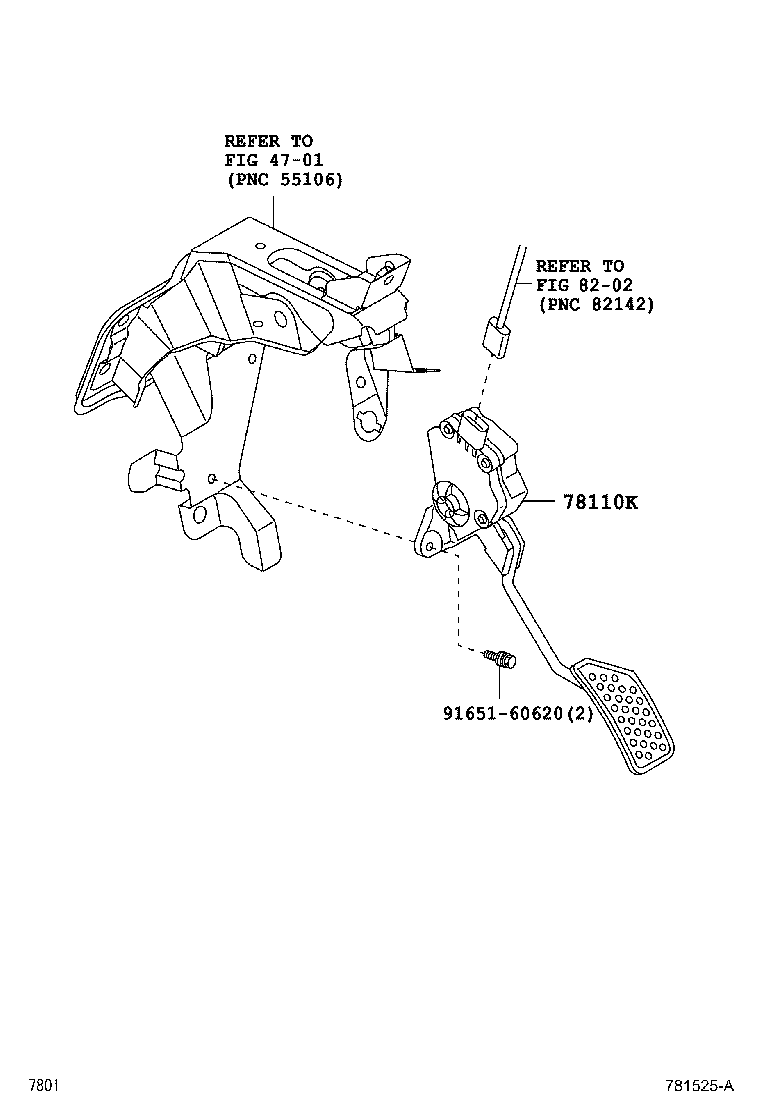78110-B1010 SENSOR ASSY, ACCELERATOR PEDAL product image