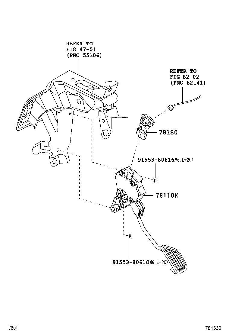 78110-B1040 SENSOR ASSY, ACCELERATOR PEDAL product image