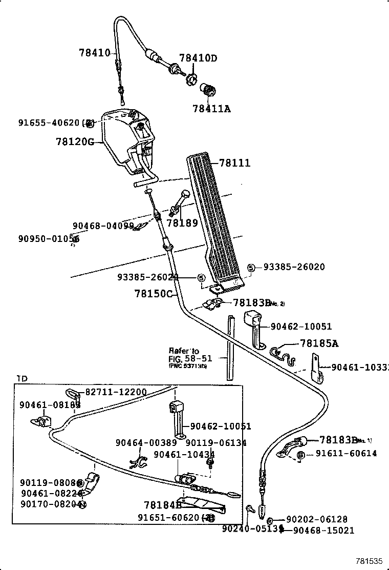 78150-37140 WIRE ASSY, ACCELERATOR FLEXIBLE product image