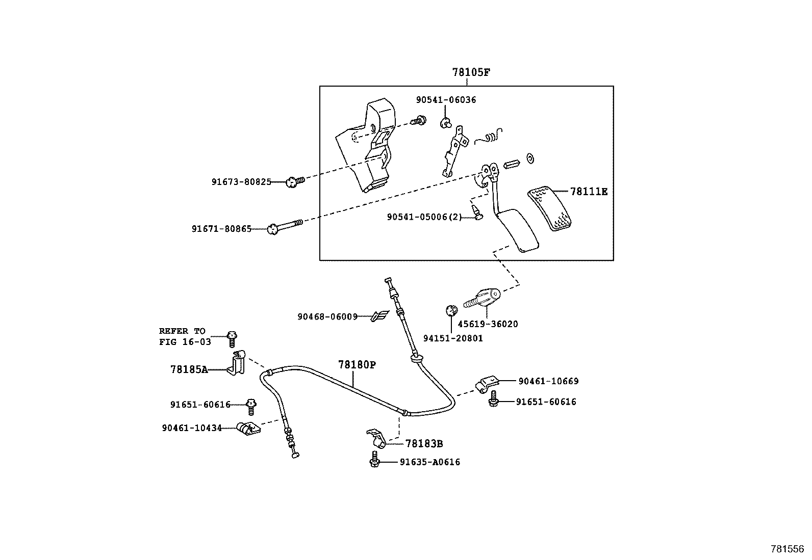 78105-36080 LINK SUB-ASSY, ACCELERATOR product image