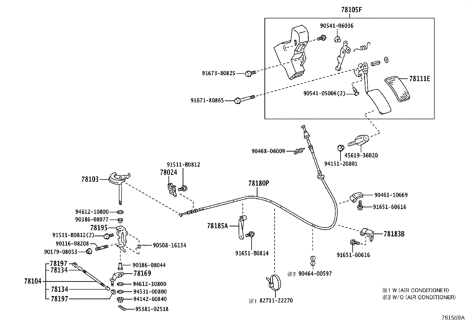 78105-36080 LINK SUB-ASSY, ACCELERATOR product image