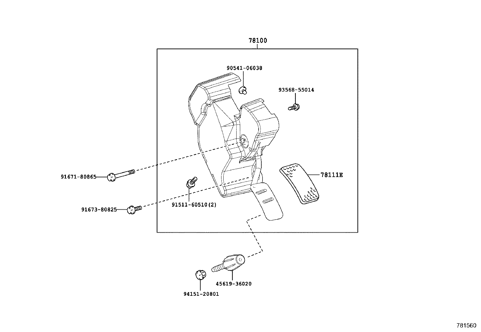 78105-36080 LINK SUB-ASSY, ACCELERATOR product image