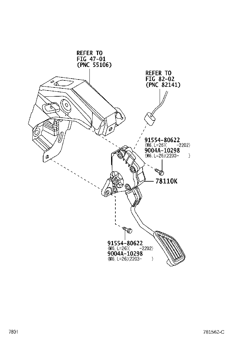 78110-BZ070 SENSOR ASSY, ACCELERATOR PEDAL product image