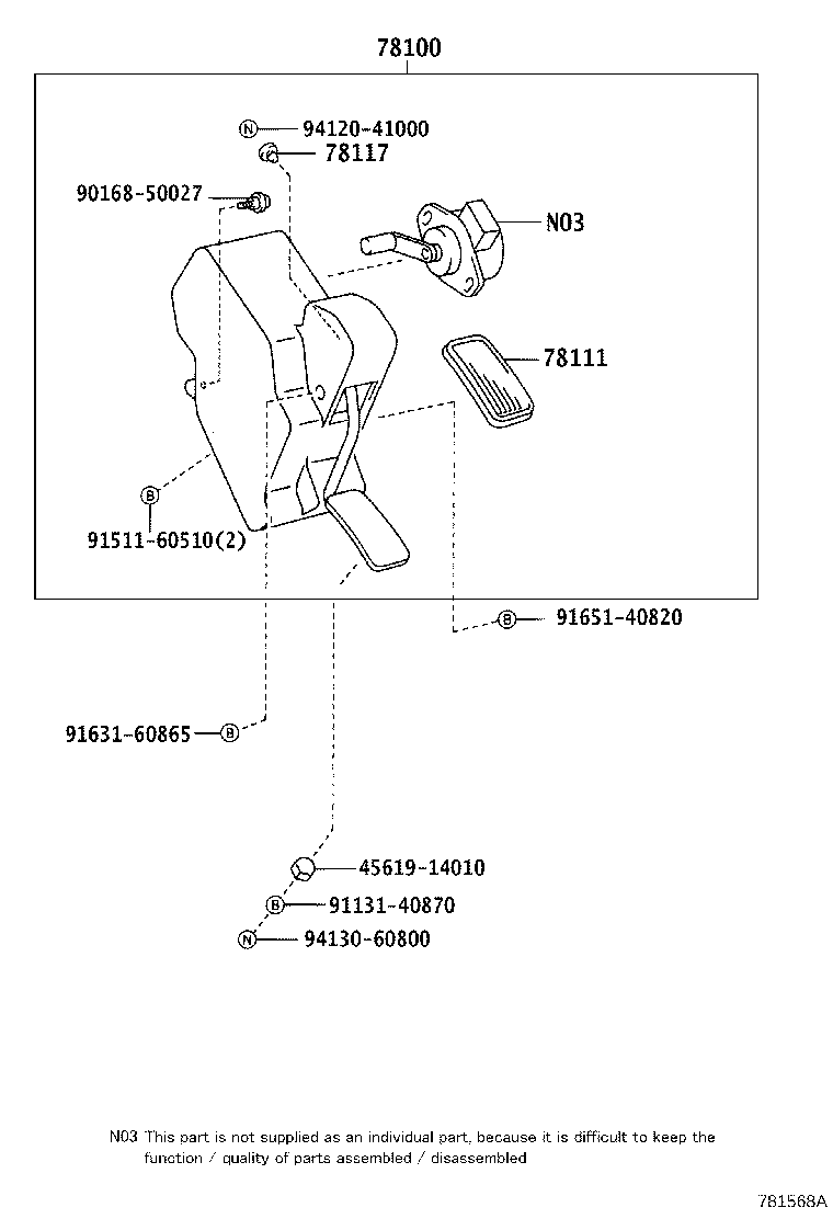 78010-36032 LINK ASSY, ACCELERATOR product image