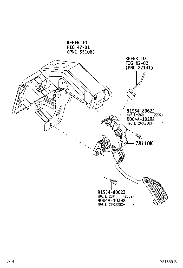78110-BZ070 SENSOR ASSY, ACCELERATOR PEDAL product image