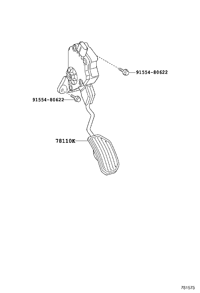 78110-28040 SENSOR ASSY, ACCELERATOR PEDAL product image