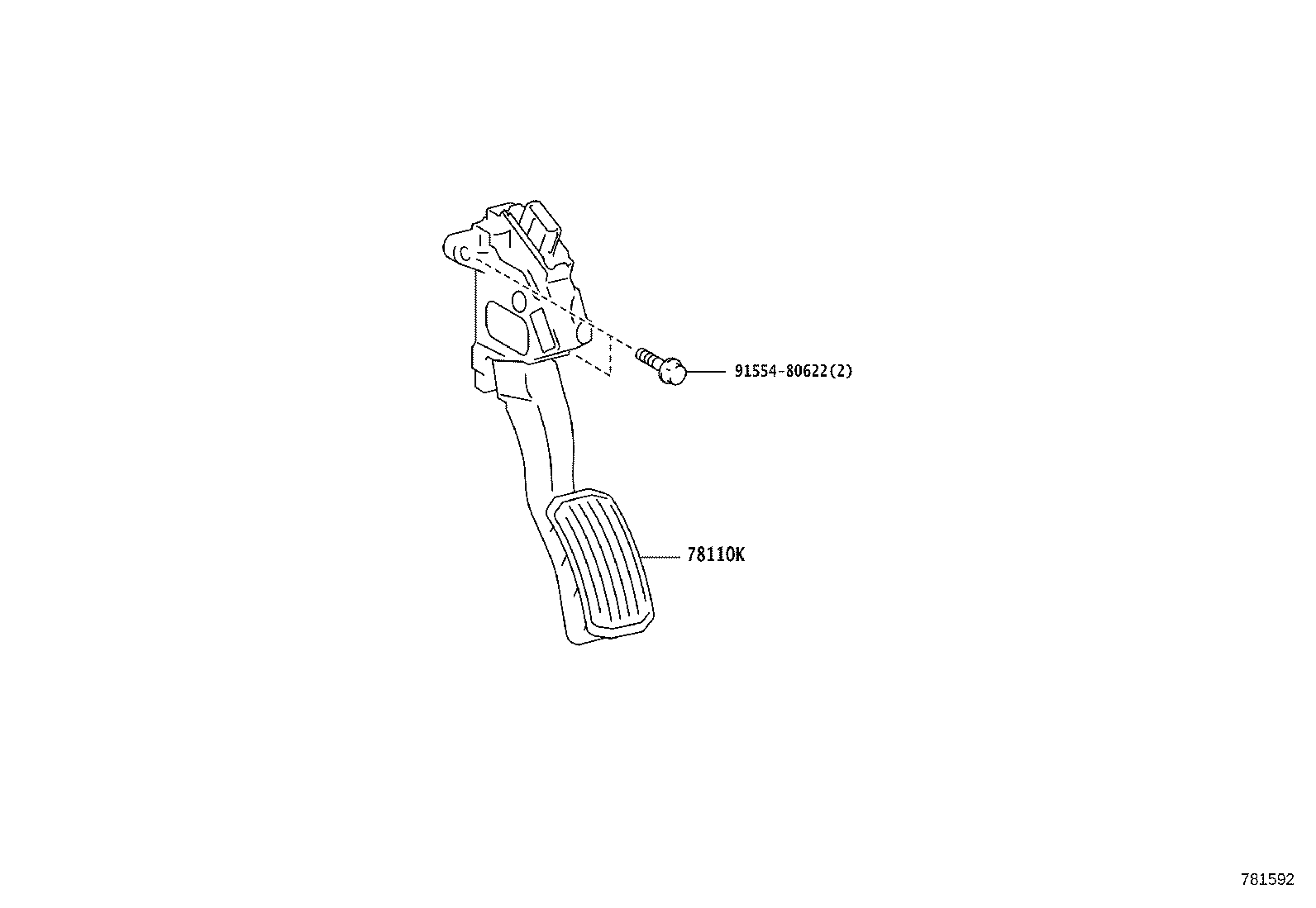 78110-52291 SENSOR ASSY, ACCELERATOR PEDAL product image